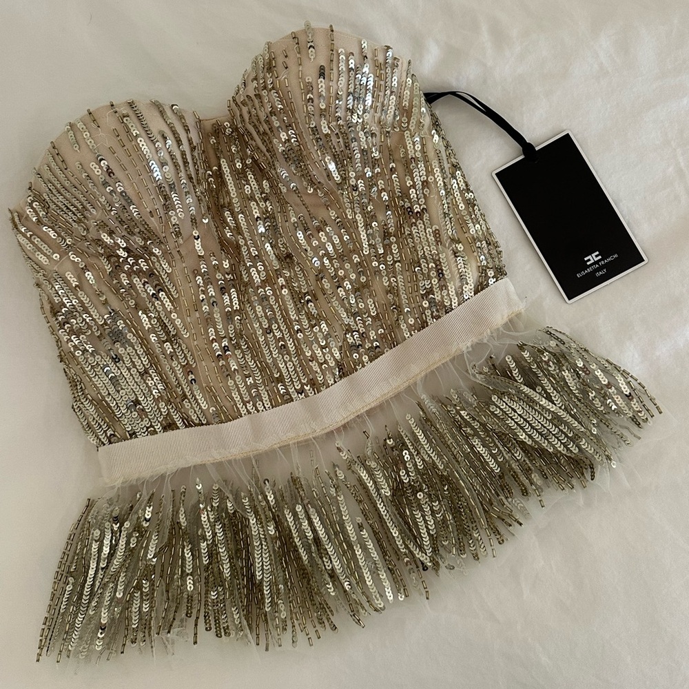 Elisabetta Franchi Sequin Top